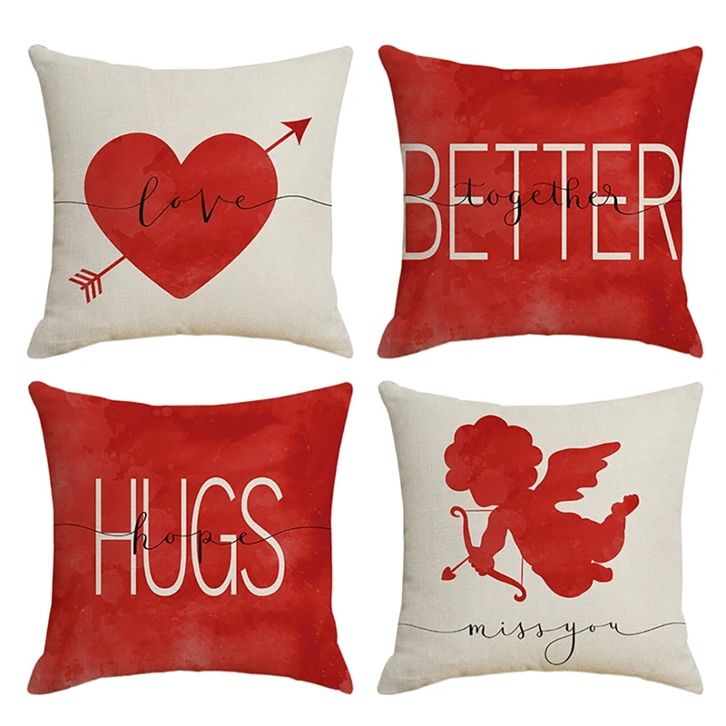 

Праздничный карнавал Романтика День Святого Валентина украшение для вечерние имитация льна наволочка для гостиной диван для дома