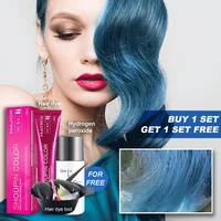 damage free permanent hair color dye set diy hair coloring kit brown hot pink hair dye color for gray hair coverage styling tool