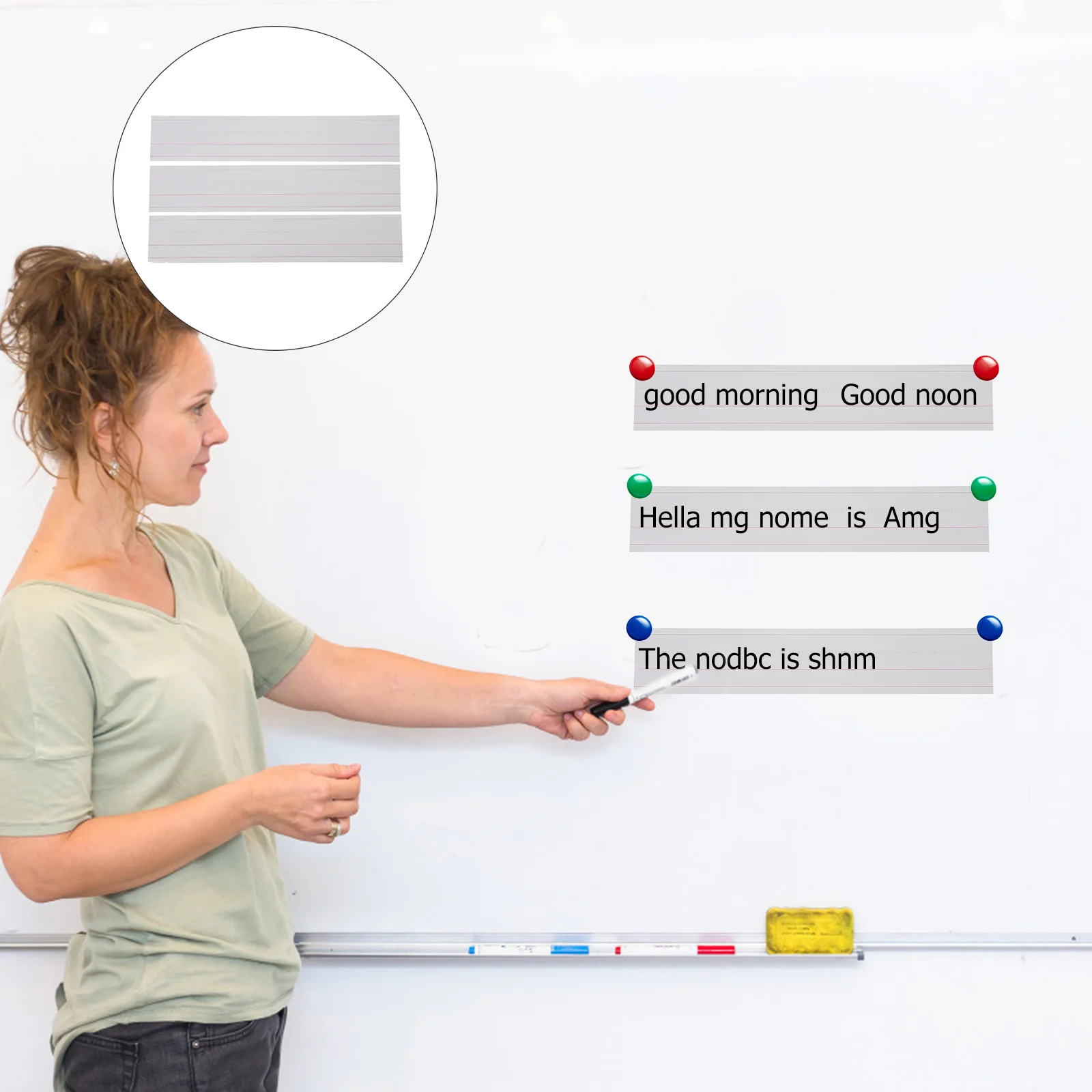 Наклейки офисные с надписями и полоски чистым алфавитом для обучения бежевые