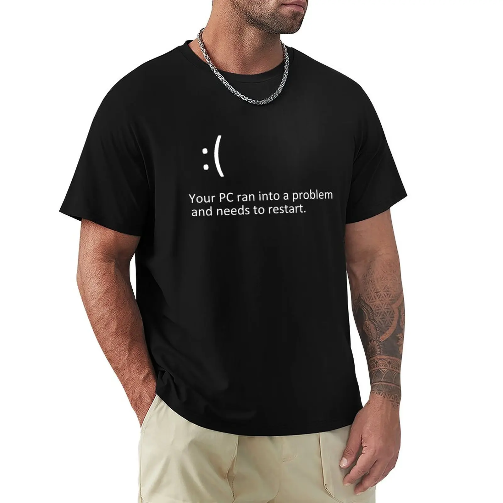 

BLUE SCREEN OF DEATH - Windows 8/10 Blue Screen Graphics T-Shirt Oversized T Shirts T Shirt Man T Shirts For Men Graphic