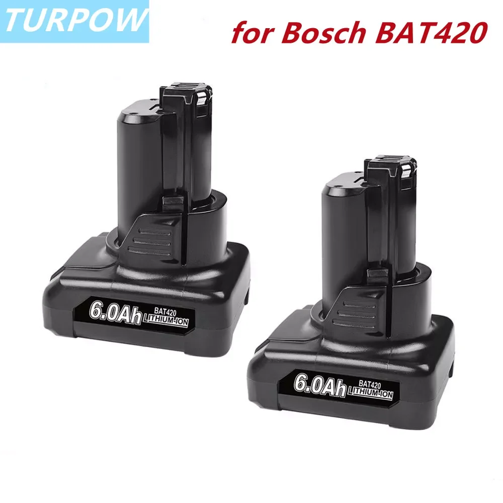 

6000mAh 12V Li-ion BAT420 Replacement Battery for Bosch BAT411 BAT412 BAT413 BAT414 10.8-Volt Max Battery Cordless Power Tools