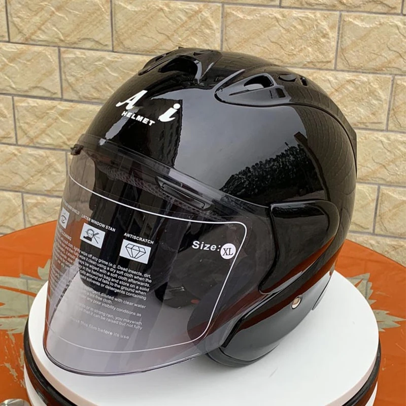 Мотоциклетный шлем RAM4 полуоткрытый в стиле ретро | Автомобили и мотоциклы