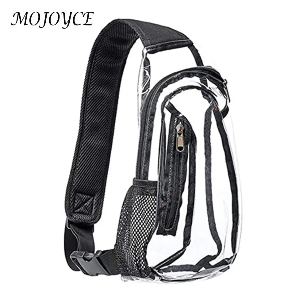 

Unisex Transparent PVC Chest Bags Fashion New Zipper Large Capacity Crossbody Bags Designer Multi-Function Street Backpack Bag