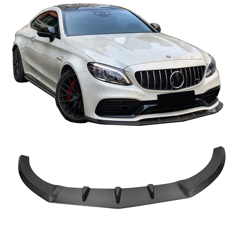 

For 2015-2020 Mercedes Benz Class C W205 C63 AMG 2-door 4-door car, refit the lower lip and front lip of the carbon fiber front