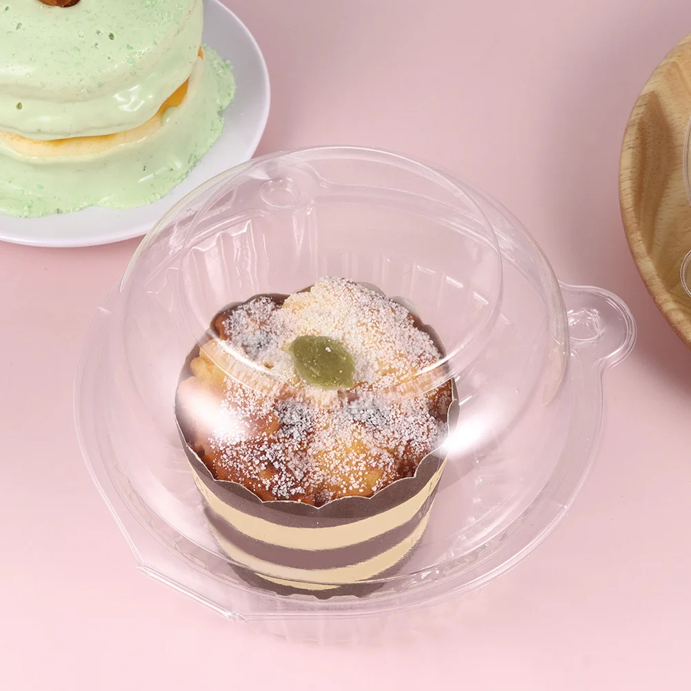 100 шт. прозрачная коробка для торта пончик кекс кондитерская упаковка контейнер в