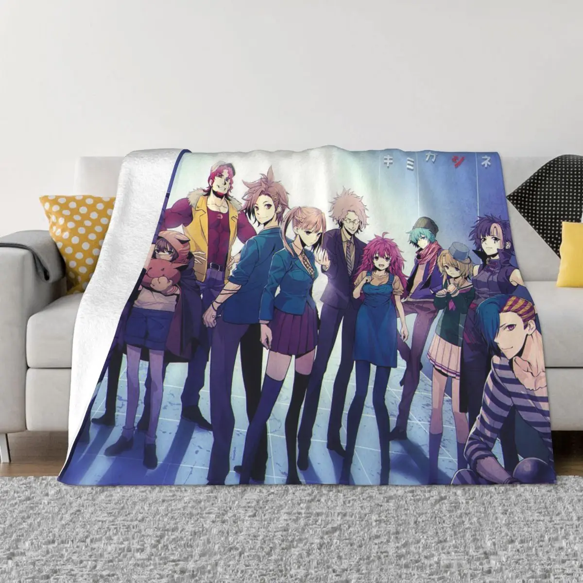 

Your Turn To Die Anime Blankets Flannel Decoration Cartoon Breathable Lightweight Throw Blanket for Bed Car Quilt
