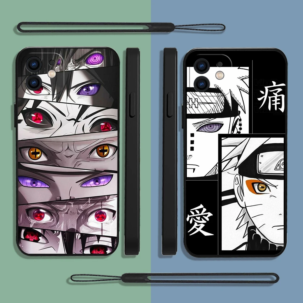 

Classic Japanese Anime Narutos Phone Case For Samsung Galaxy S23 S22 S21 S20 Ultra Plus FE S10 Note 20 Plus With Lanyard Cover