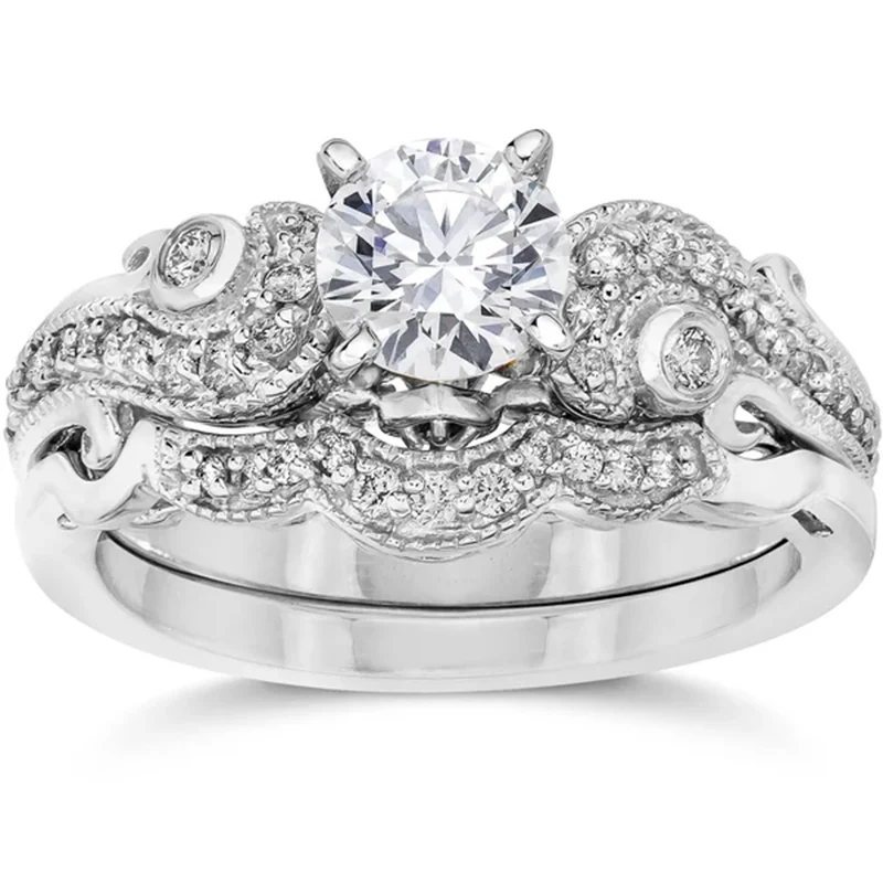 

Rings for Women Square Four Prong Cubic Zirconia Rings Silver Plated Couple Wedding Rings Gift for Girlfriend Fashion Jewelle