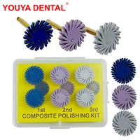 6pcsset composite polishing kit dental rubber polisher composite resin polishing dentist tools dentistry lab polish disc wheel