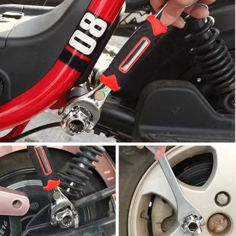 Универсальный комбинированный ключ 8 в 1 360 градусов двенадцать углов вращающаяся