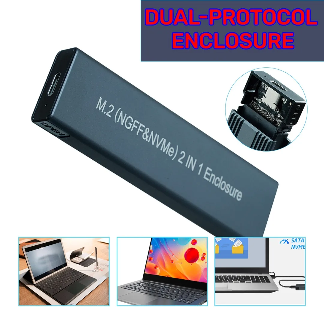 

Адаптер для внешнего диска M.2 NVME/SATA NGFF SSD на USB 3,1, 10 Гбит/с