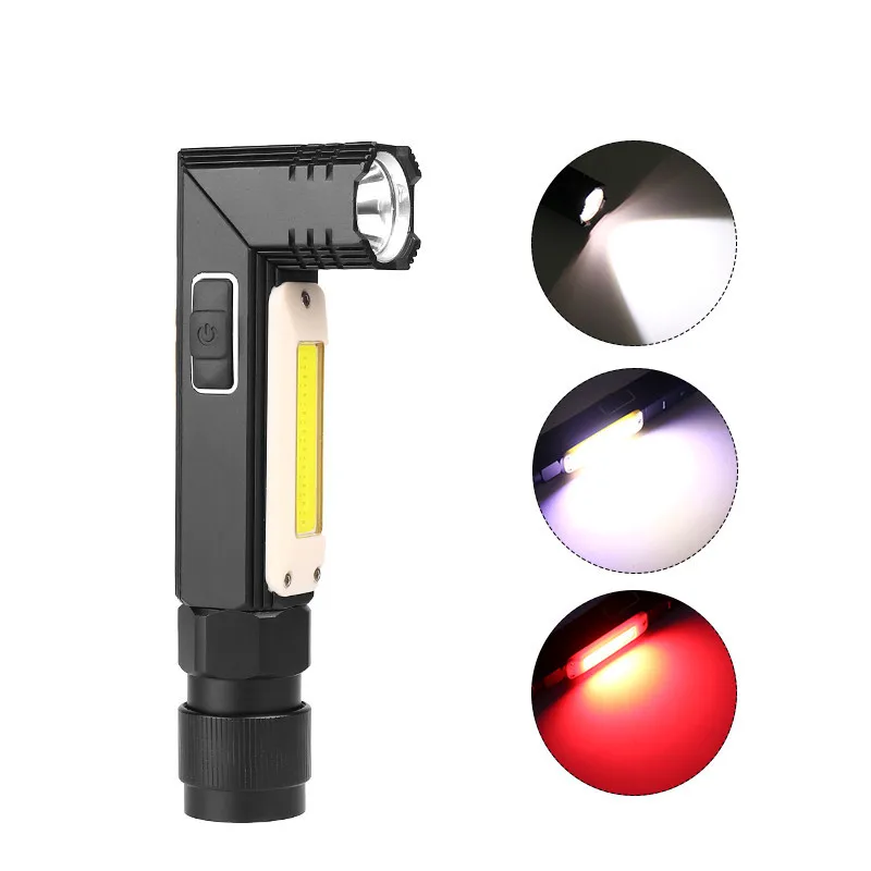 Portable 5 Modes Led Flashlight Handfree 90 Degree Twist Rotary Clip Waterproof Magnet Mini Lighting LED Corner Lamp Outdoor |
