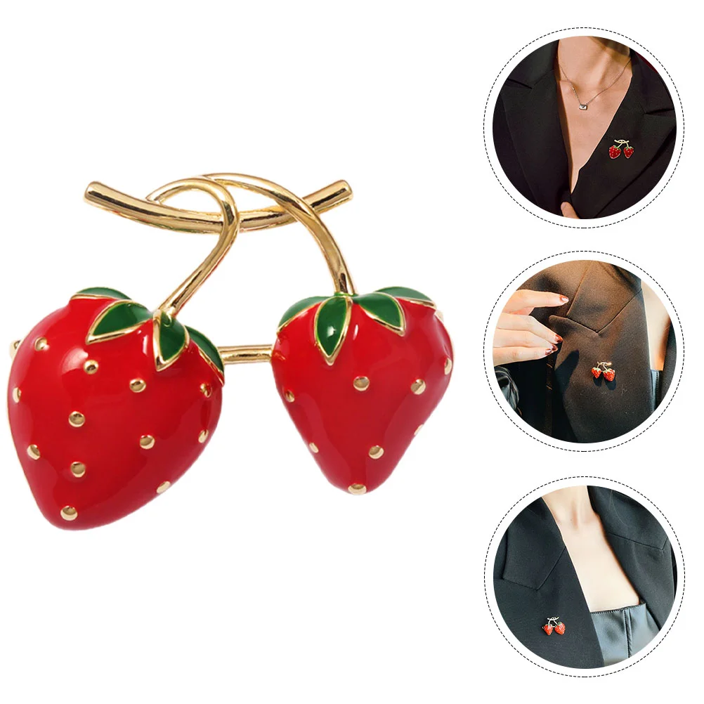 

Cute Shawl Decorative Clothes Lapel Pin Strawberry Brooch Pin Strawberry Pin Clothes Brooch Aesthetic Pin Decorative Brooch Pin