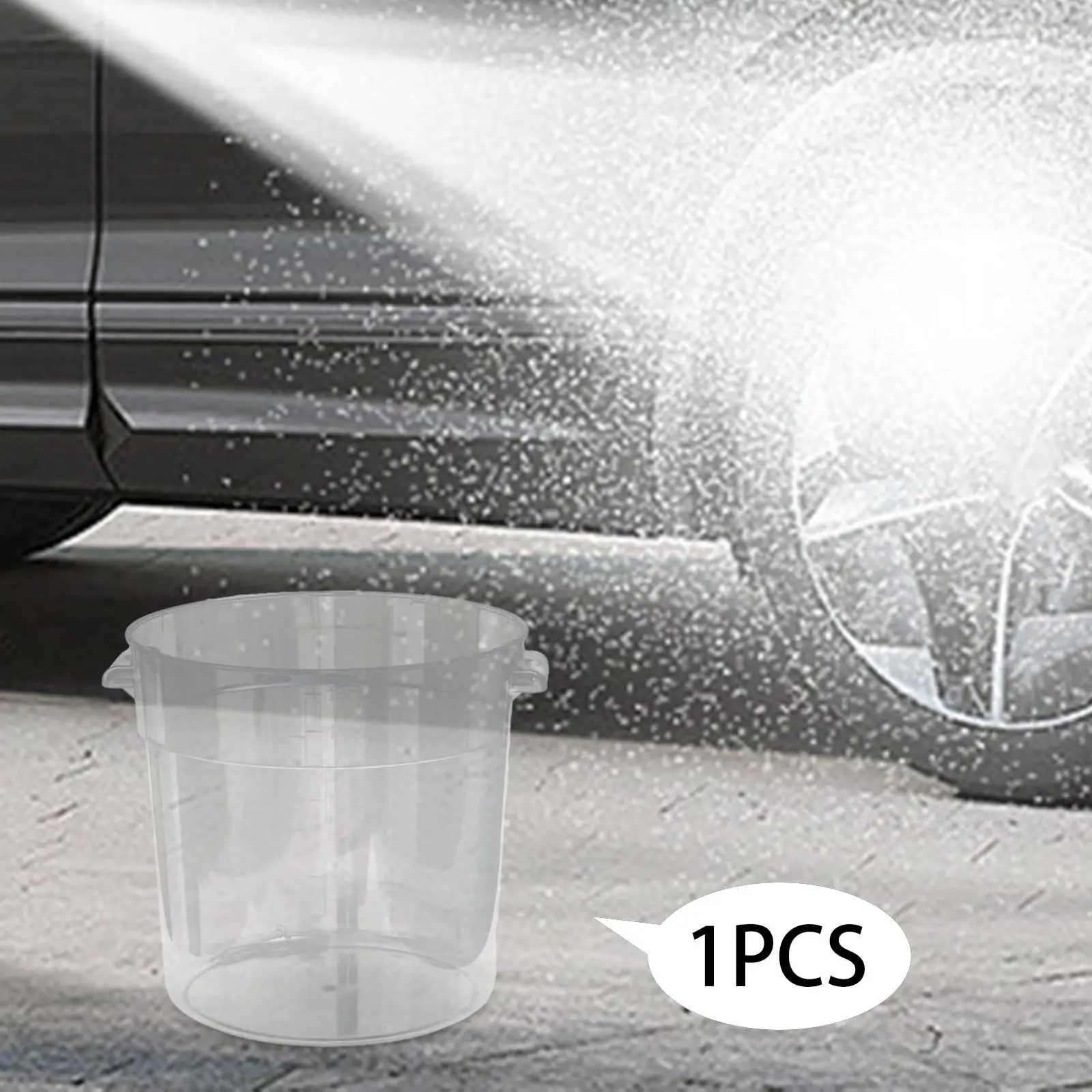 Transparent Car Wash Bucket Water Storage Household Sturdy Multipurpose