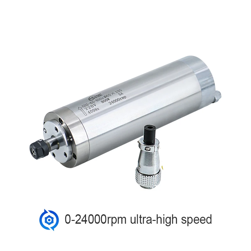 0.8KW 800w ER11 65mm 110V 220V 6A 400Hz шпиндель с водяным охлаждением 1.5KW инвертором VFD для