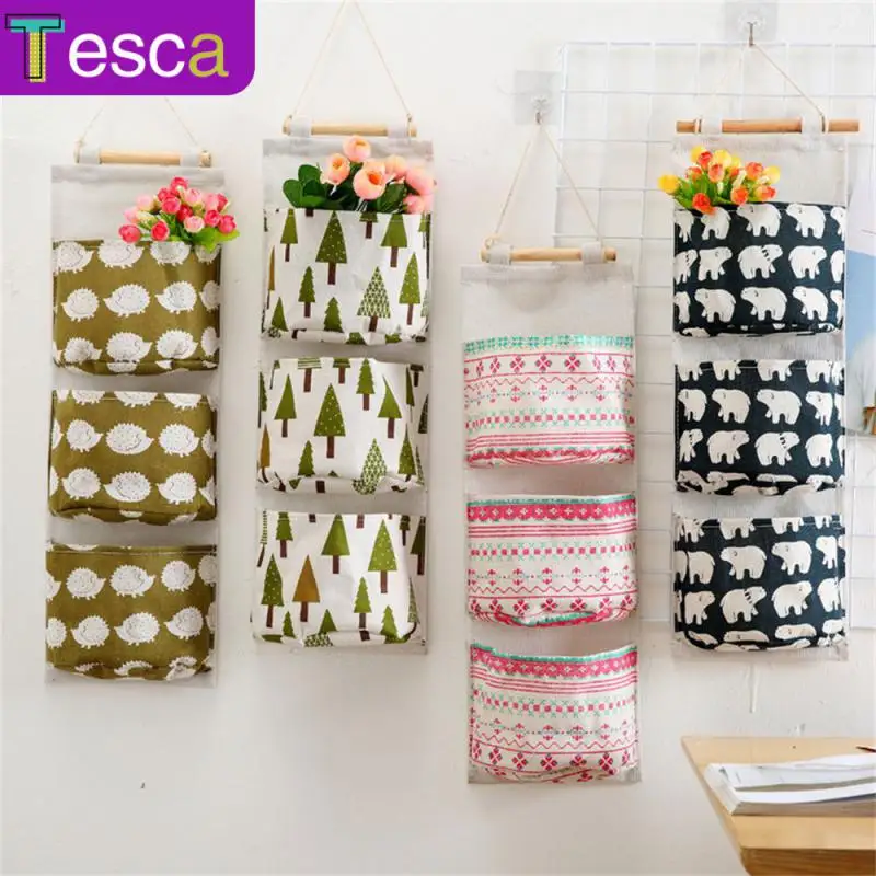

Large Capacity Storage Equipment Washable Durable Hanging Bag Pe Coating Light Cotton Cosmetic Organizer Office Accessories