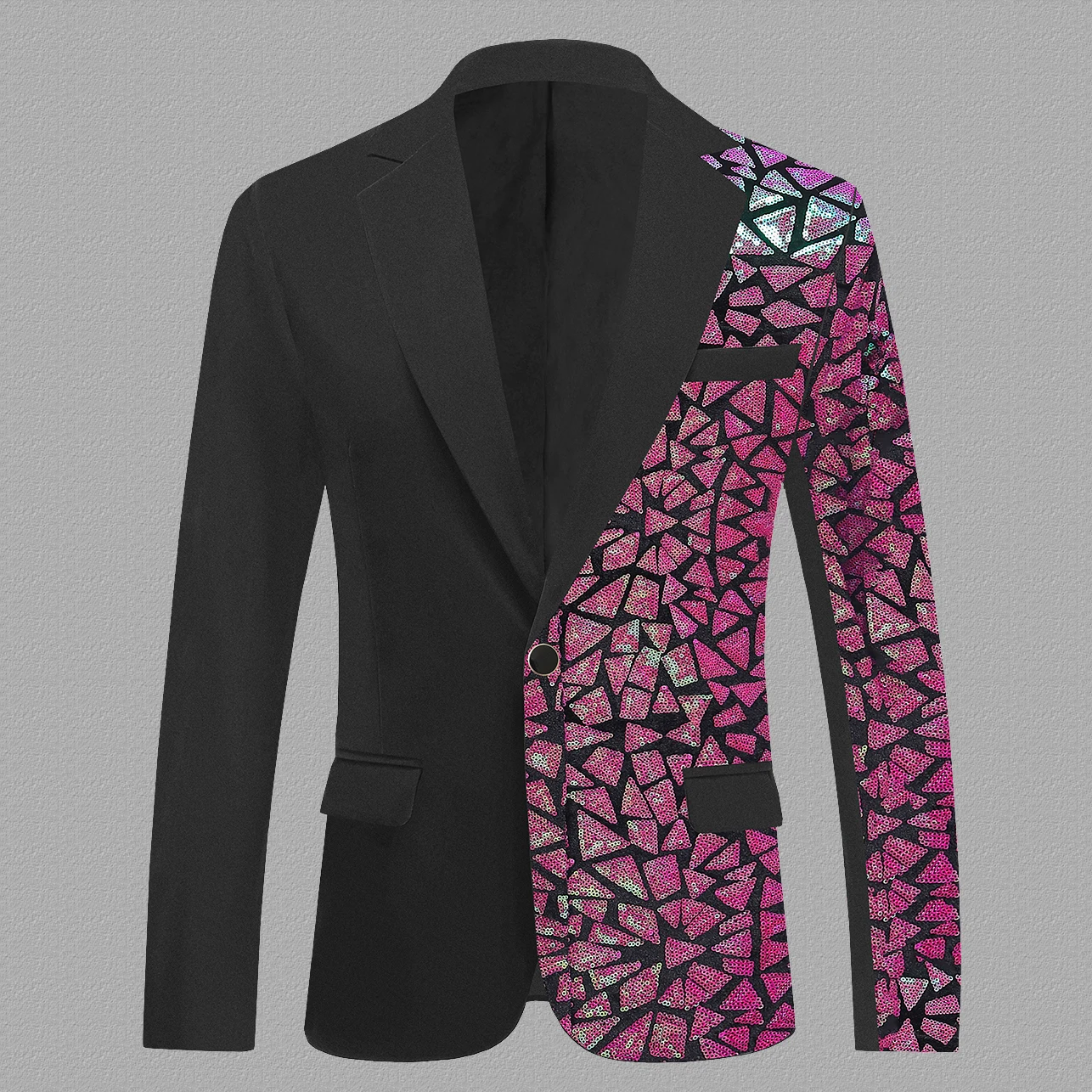 

Sequins Velvet Series Men Black Velvet Floral Sequins Blazers Wedding Prom Stage DJ Singers Suit Jacket Slim Fit Costume