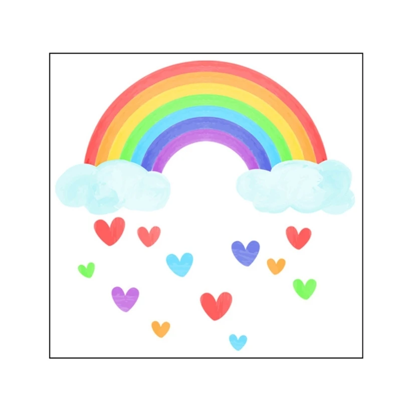 

Светящаяся Радужная Наклейка на стену, ПВХ клейкие украшения, фотоукрашение для окна, стены, двери, праздничное украшение, аксессуар