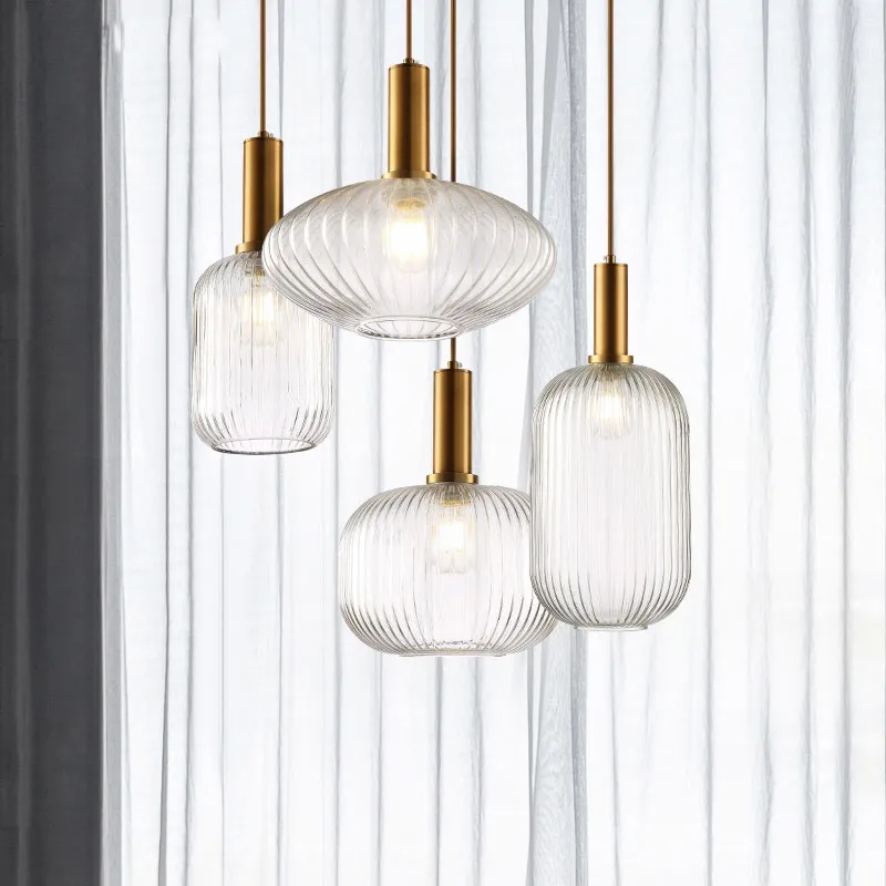 Nordic Glass Pendant Lights Loft Dining Room LED Pendant Lamp for Living Room Bedroom Bar Interior Decor Lighting Fixtures Light