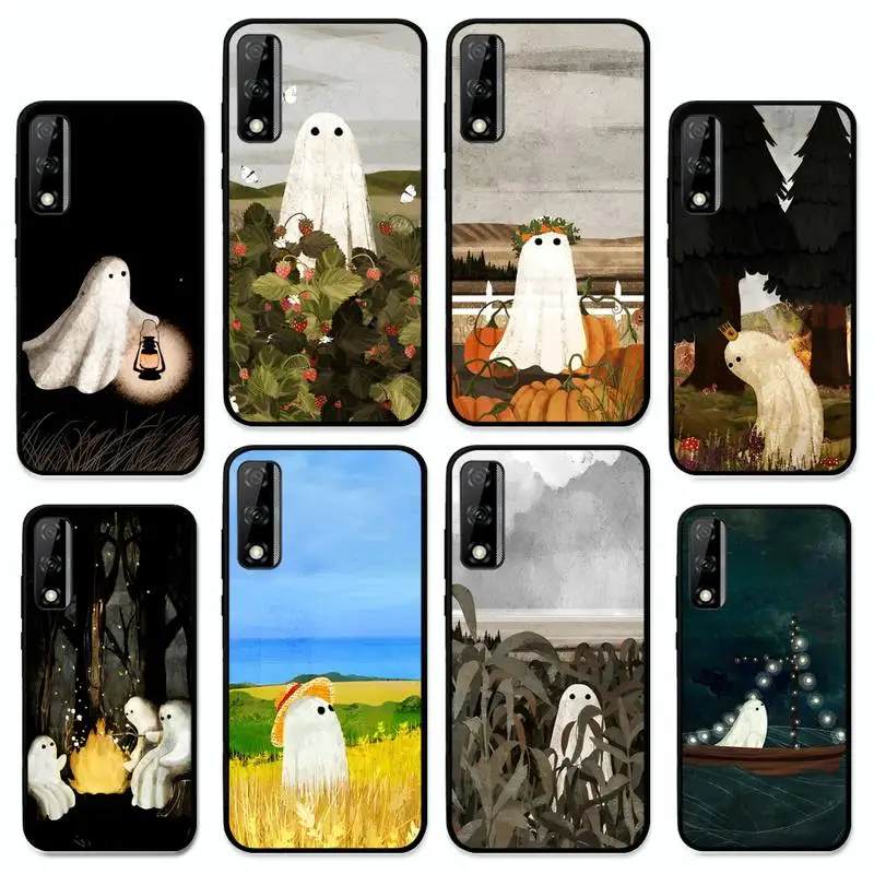 

Cute Ghost Phone Case For Huawei Y9 6 7 5 Prime Enjoy 7s 7 8 plus 7a 9e 9plus 8E Lite Psmart Shell