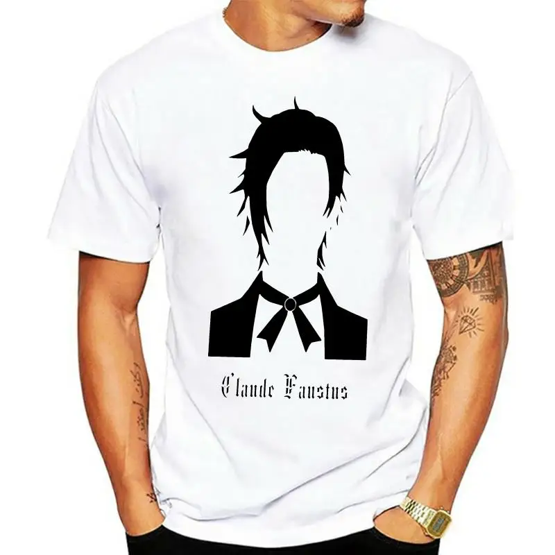 

Футболка с изображением черного Батлера, футболка с изображением Фауста, 100 хлопок, Мужская Пляжная футболка с коротким рукавом, 6xl