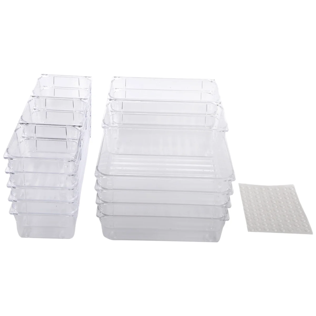 

18PCS Separate Drawers Organiser System, Non- Drawer Organiser, Transparent Drawer Insert Storage Box