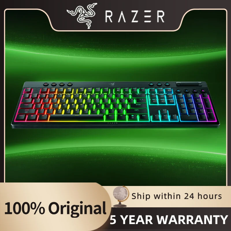 Фото НОВАЯ низкопрофильная гиперскоростная клавиатура Razer BlackWidow Spider V4 — проводная/беспроводная/трехрежимная Bluetooth №1