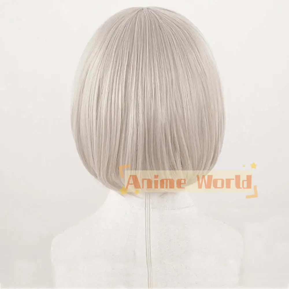 Взгляд! Серый парик для косплея Aoba Moca