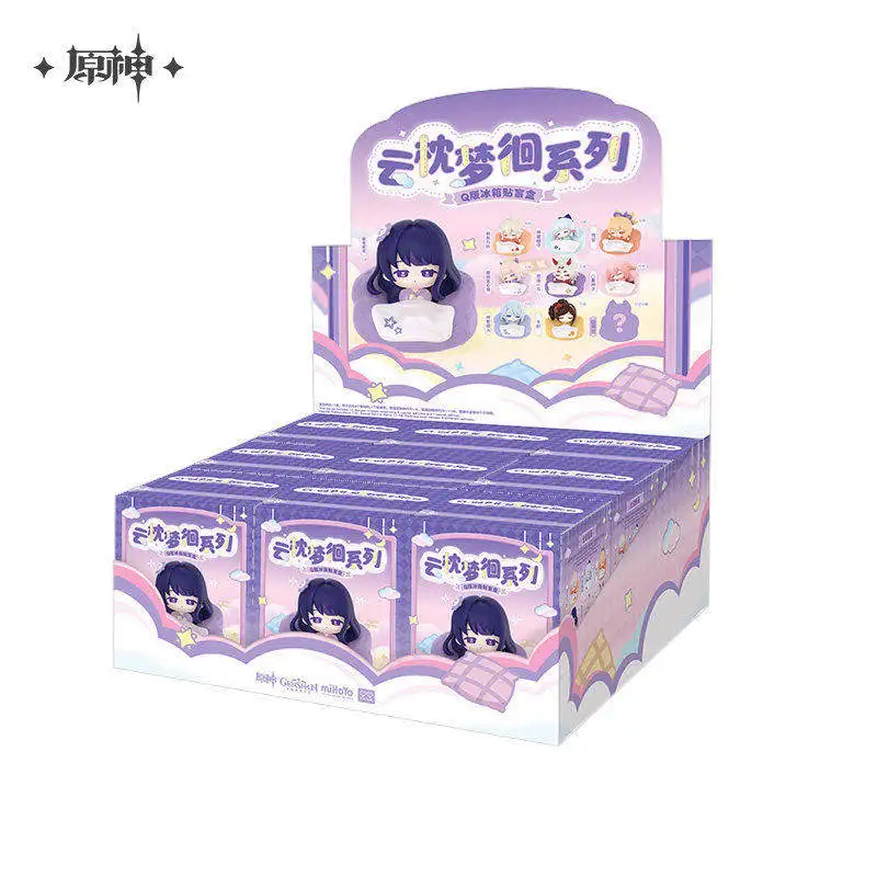 Фото Официальный магнит на холодильник Genshin Impact Cloud Pillow Dream Series Chibi, коллекционная аниме-фигурка, игрушка-магнит, подарок для девочки №2