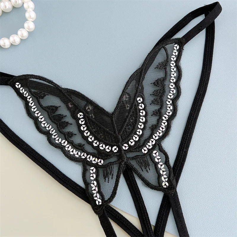 

Thong For Women Butterfly Hollow Women's sexy lingerie Underwear Water Diamond Lace PantiesSoft Lingerie Comfortable Female