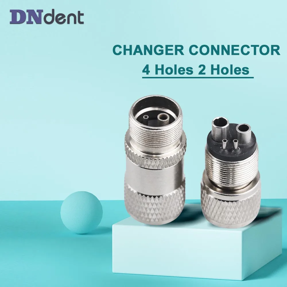 

Dental Turbine Handpiece Adapter 4 Holes 2 Holes Changer Connector For High Speed Handpiece Spare Parts Tool Tubing Hose