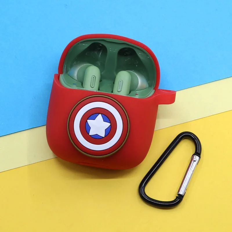 Чехол для Bluetooth наушников Disney Marvel для JBL 220 TWS / Tune 225 из кремния с зарядным ящиком.