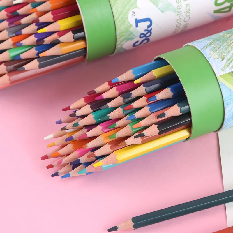 

Colored Pencil Barrel Kids Drawing Pen for Elementary School Students Pencil Set 36 Colors Oil Colored Pencil Art Supplies