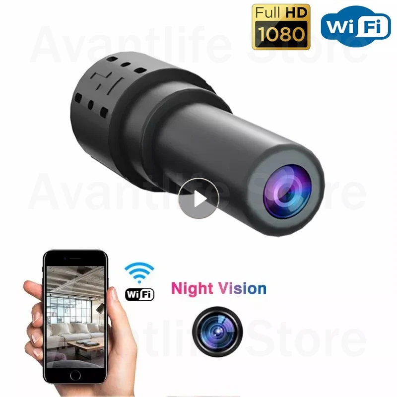 

Мини-камера HD 1080P WiFi инфракрасная ночная версия микро видеокамера Домашняя безопасность дистанционное управление датчик движения камера у...