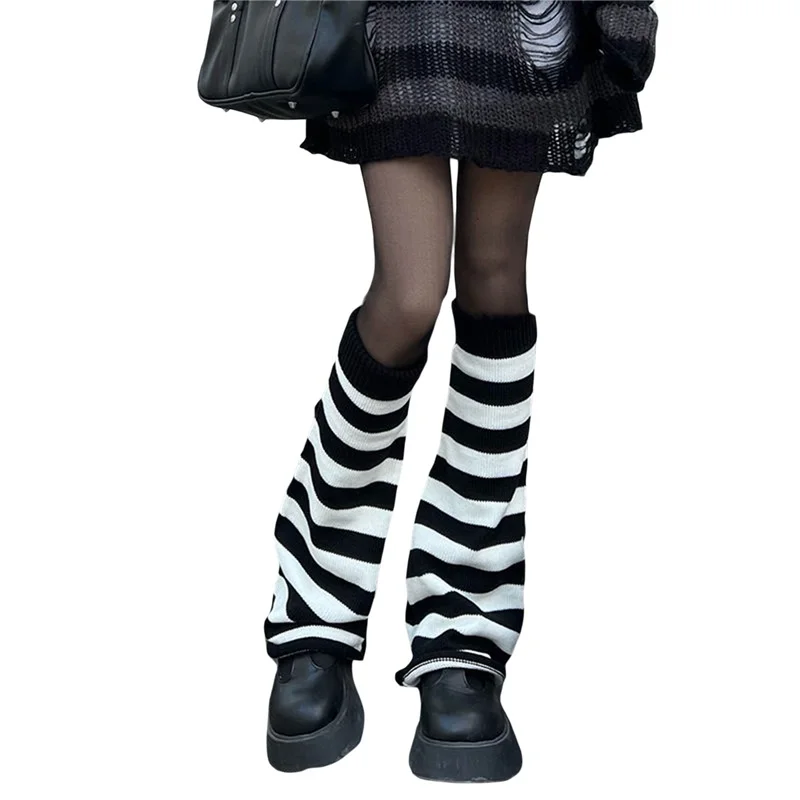 

Женские милые носки до бедра Y2K, вязаные гетры, готические E-Girl гольфы до колена, длинные носки, уличная одежда