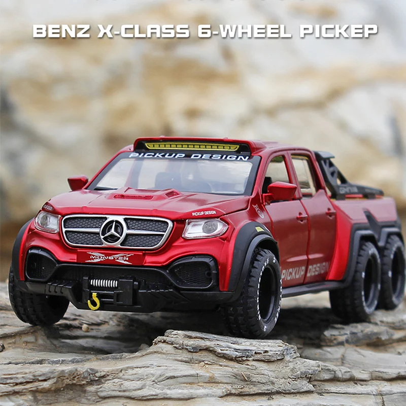 1:28 Benz X-Class 6*6 Monster Trucks Литые и игрушечные автомобили модель автомобиля миниатюрная