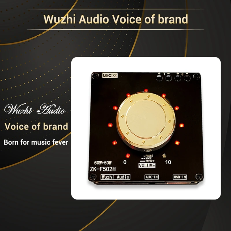 ZK-F502H индикатор громкости Bluetooth аудио усилитель мощности плата модуля TPA3116D2 2 0