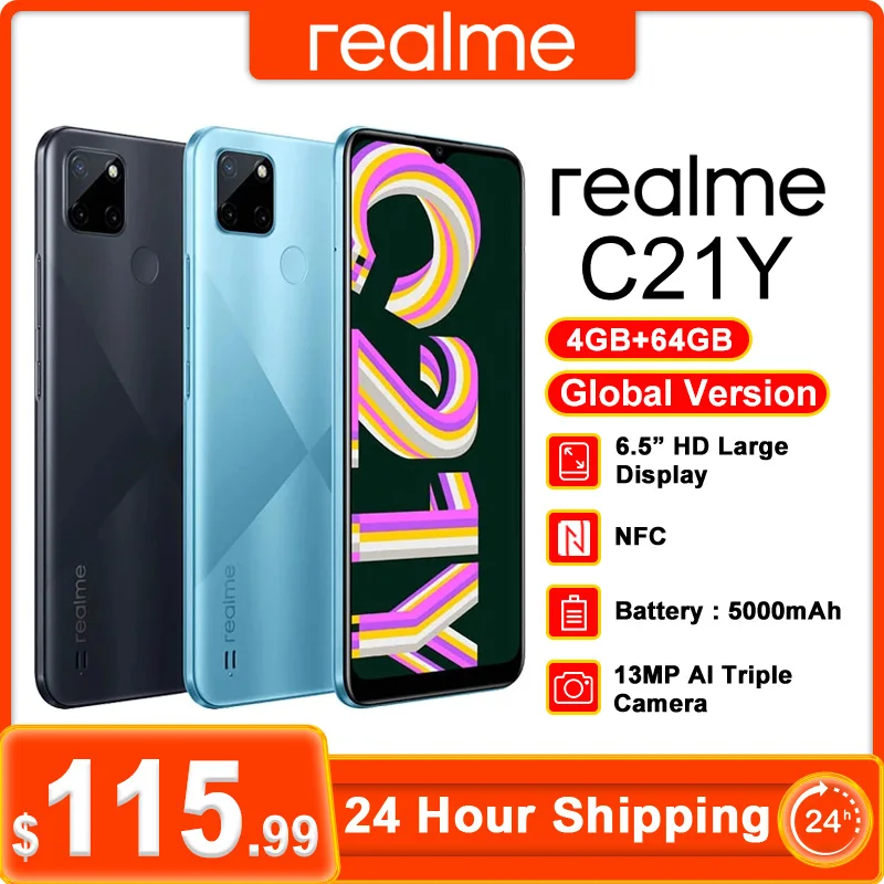 Смартфон Realme C21Y 4 + 64 ГБ 6 5 дюйма 8 ядер 5000 мАч 13 МП - купить по выгодной цене |