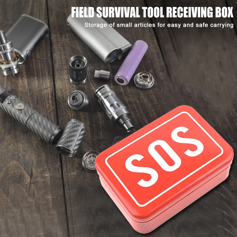

Outdoor Sos Emergency Iron Survival Kit Rescue Box Sos Self-Help Case First-Aid Kit