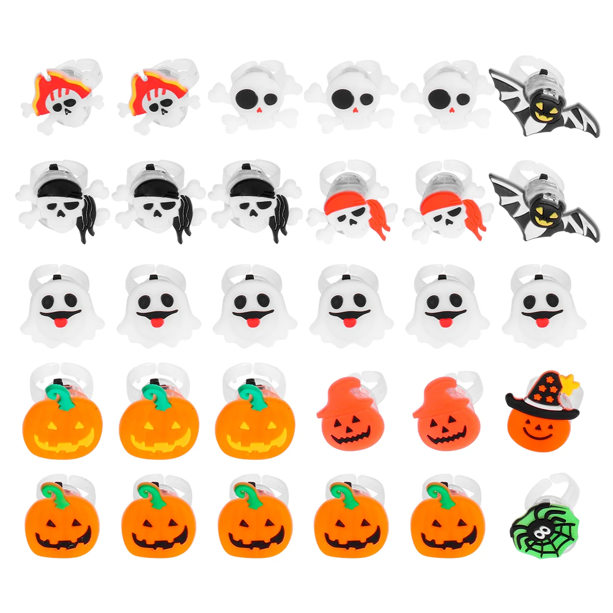 

Ring Pumpkin Spider Hair Light Ring ( 30Pcs ) Halloween goods Christmas decoration