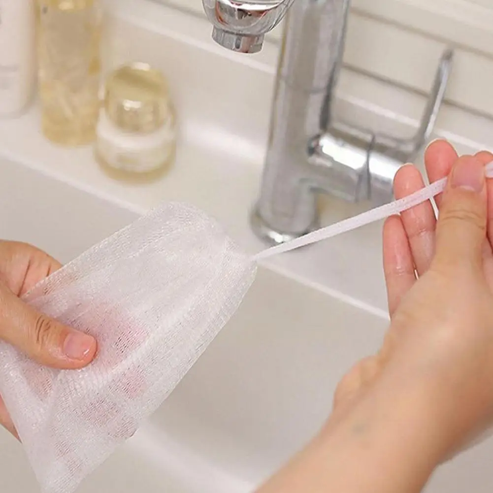 

1pc Soap Bag Clean Foaming Mesh Bag Portable Hangable Bag Saver Mesh Delicate Networ Bath Shower Foaming Net Cleansing Foam S4n8