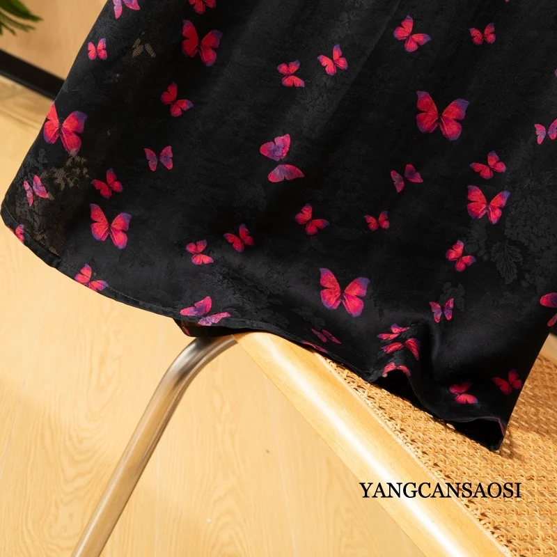 2024 осенняя женская модная новая юбка из 100% натурального шелка шелковицы