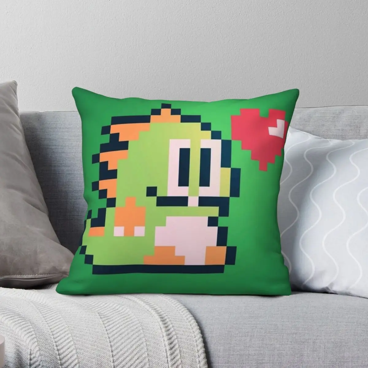 

Pixel Bubble Bobble Pillowcase Polyester Linen Velvet Creative Zip Decorative Throw Pillow Case Bed Cushion Cover 18"
