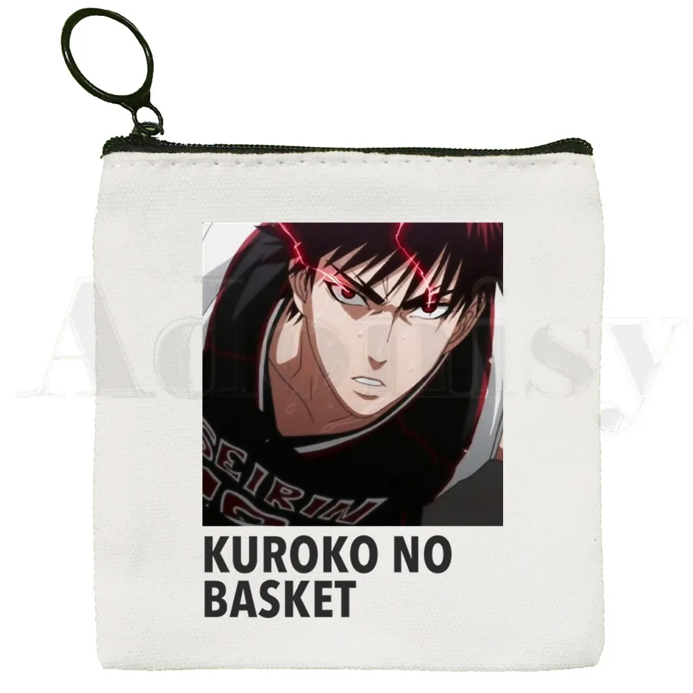 Hot Japanese Anime Kuroko No Basket Basketball Coin Purse Illustration Key Case Simple Small Cloth Bag New Creative Coin Purse
