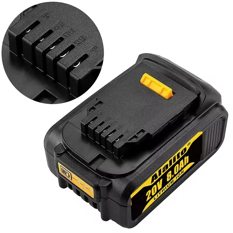 20 В 8 Ач MAX литиевая батарея для электроинструмента Замена DeWalt DCB184 DCB181 DCB182 DCB200 0