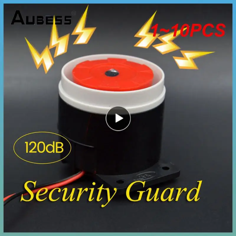 

1~10PCS Super Loud 120dB Sound Alarm System Compact DC 12V Indoor Siren Durable Wired Mini Horn Siren For Home Security