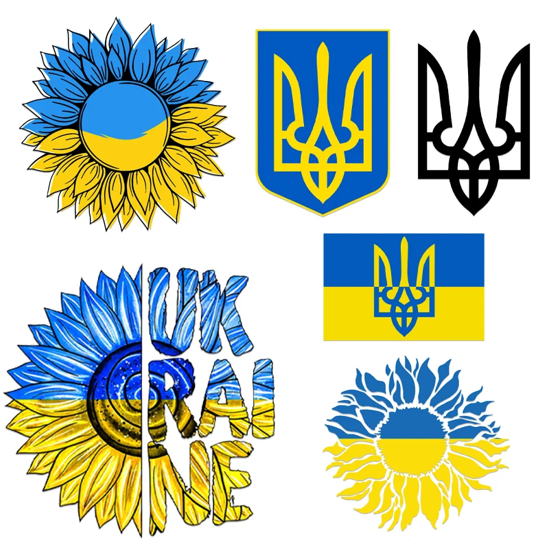 

Ukraine Flag Ukrainian National Emblem Iron on Patches for Clothing Heat Transfers Thermo-adhesive Diy Girl Letters Stickers