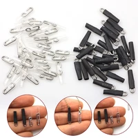 20pcs safety lead snap quick clip swivel heat shrink tube fast tubing carp fishing hook snaps connector 10mm 14mm pesca iscas