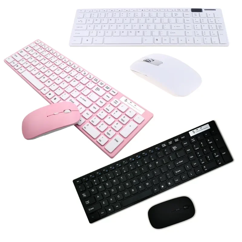 

Бесшумная ультратонкая беспроводная клавиатура и мышь 2,4G для ноутбука и ПК