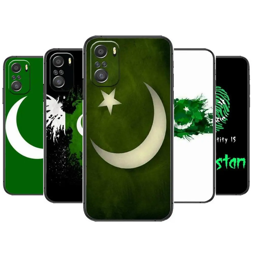 

Pakistan flag Phone Case For xiaomi redmi 11 Lite pro Ultra 10 9 8 MIX 4 FOLD 10T Black Cover Silicone Back Prett